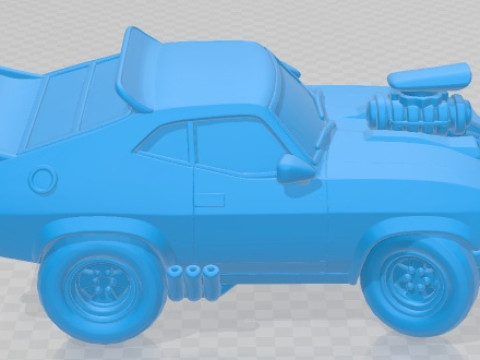 Falcon V8 Interceptor Cartoon Toy Printable Car 3D Print Model