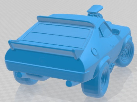 Falcon V8 Interceptor Cartoon Toy Printable Car 3D Print Model
