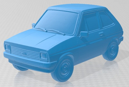 Fiesta 1979 Cartoon Toy Printable Car 3D Print Model .c4d .max .obj .3ds .fbx .stl .blend