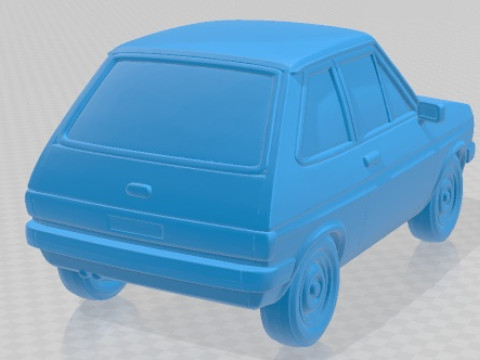 Fiesta 1979 Cartoon Toy Printable Car 3D Print Model