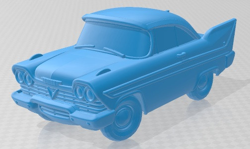 Plymouth Fury 1958 Cartoon Toy Printable Car Modèles 3D en vedette .c4d .max .obj .3ds .fbx .stl .blend