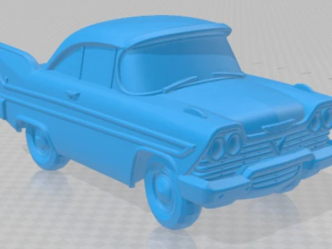Plymouth Fury 1958 Auto giocattolo stampabile dei cartoni animati Modello di stampa 3D