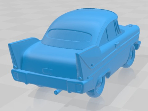 Plymouth Fury 1958 Cartoon Toy Printable Car Modèles 3D en vedette