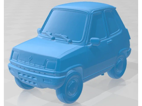 Renault 5 Cartoon Toy Printable Car 3D Print Model