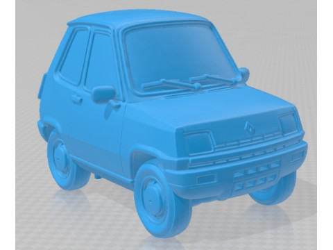 Renault 5 Cartoon Toy Printable Car 3D Print Model
