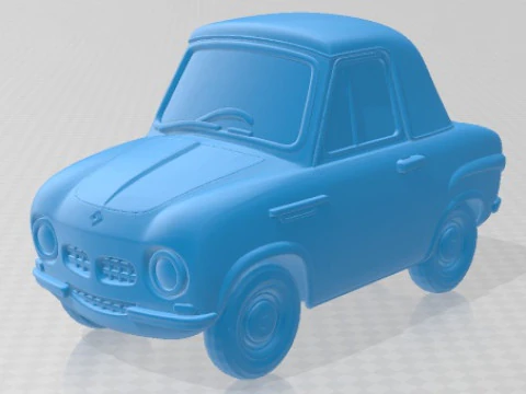 Biscuter Pegasin 200F Auto giocattolo stampabile dei cartoni animati Modello di stampa 3D