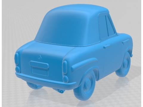 Biscuter Pegasin 200F Cartoon Toy Printable Car 3D Print Model