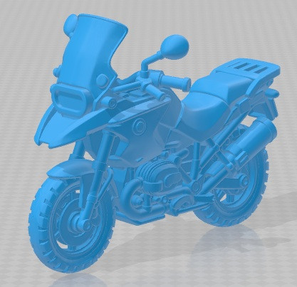 R 1200 GS Cartoon Toy Printable Motorbike 3D Print Model .c4d .max .obj .3ds .fbx .stl .blend
