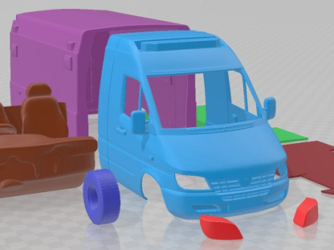 Mercedes Benz Sprinter W903 Ambulance 2000 Printable 3D Print Model