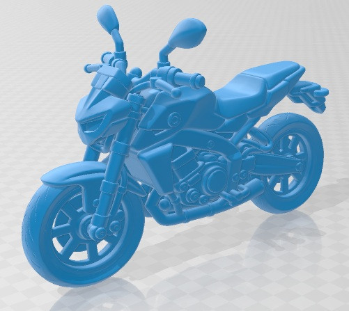 Yamaha MT 09 Cartoon Toy Printable Motorbike 3D Print Model .c4d .max .obj .3ds .fbx .stl .blend 