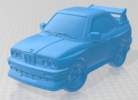 E30 M3 Cartoon Toy Printable Car 3D Print Model .c4d .max .obj .3ds .fbx .stl .blend
