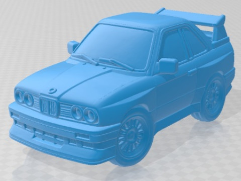 E30 M3 Cartoon Toy Printable Car 3D 打印模型