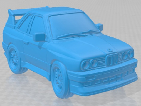 E30 M3 Cartoon Toy Printable Car Modèles 3D en vedette