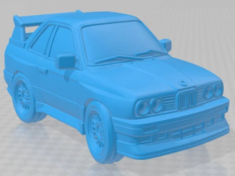 E30 M3 Cartoon Toy Printable Car 3D Print Model