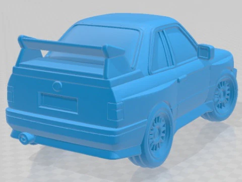 E30 M3 Cartoon Toy Printable Car 3D Print Model