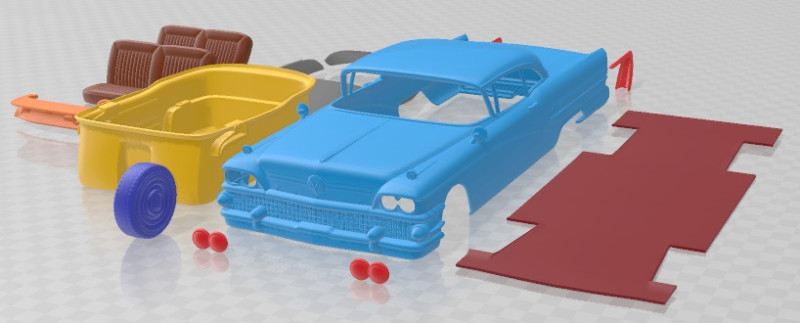 Buick Riviera Special Coupe 1958 Printable Car Modelo de impresión 3D .c4d .max .obj .3ds .fbx .stl .blend