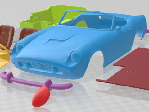 Mobil Cetak 250 GT California Spyder 1958 Model Cetak 3D
