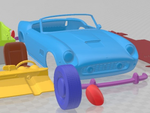 250 GT California Spyder 1958 Printable Car 3D Print Model