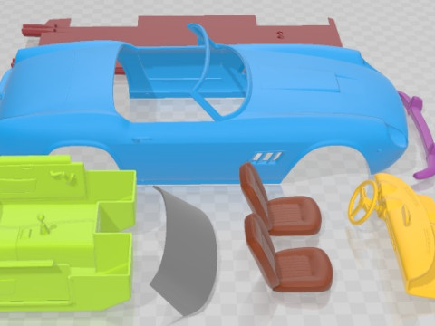 250 GT California Spyder 1958 Printable Car 3D Print Model