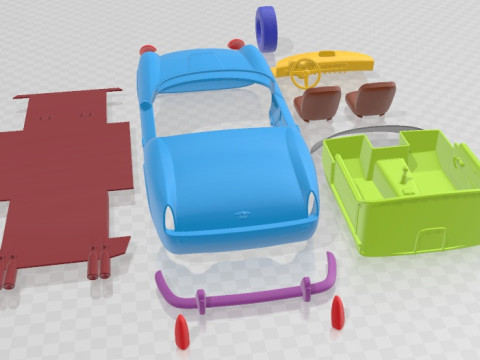 250 GT California Spyder 1958 Printable Car 3D Print Model