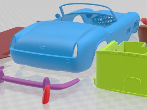 250 GT California Spyder 1958 Printable Car 3D Print Model