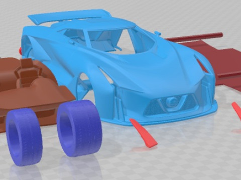 Nissan 2020 Vision Gran Turismo 2014 Printable Car Modelo de impresión 3D