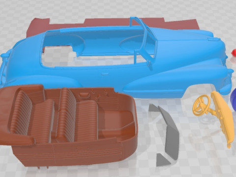 Cadillac 62 Series Convertible 1947 Printable Car Model do druku 3D