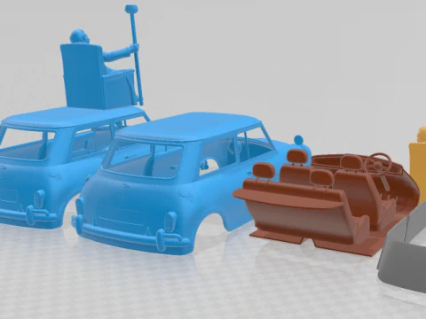 Mini Mr Bean Printable Car 3D Print Model