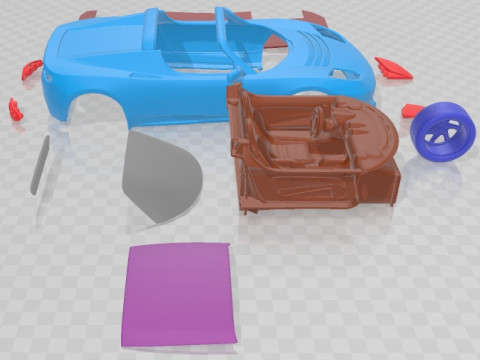 Tesla Roadster 2 Printable Car 3D Print Model
