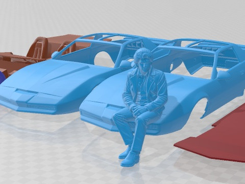 Pontiac Firebird KITT 1982 - Michael Knight Printable Car Modèles 3D en vedette
