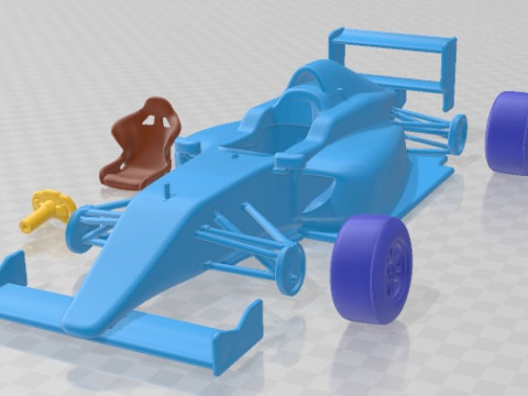 Formula 4 Tatuus 2014 Printable Car 3Dプリントモデル