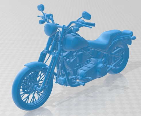 Harley Davidson Softail Springer 2006 Printable Motorbike 3D Print Model .c4d .max .obj .3ds .fbx .stl .blend