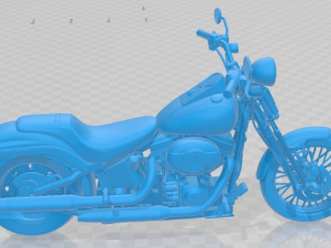 Harley Davidson Softail Springer 2006 Printable Motorbike 3D Print Model