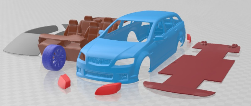 Holden VE II Commodore Sportwagon SSV 2011 Printable Car 3D प्रिंट मॉडल .c4d .max .obj .3ds .fbx .stl .blend
