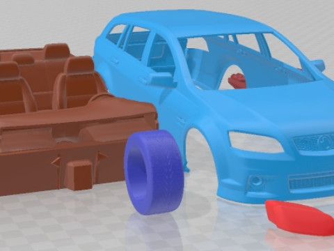 Holden VE II Commodore Sportwagon SSV 2011 Printable Car 3D प्रिंट मॉडल