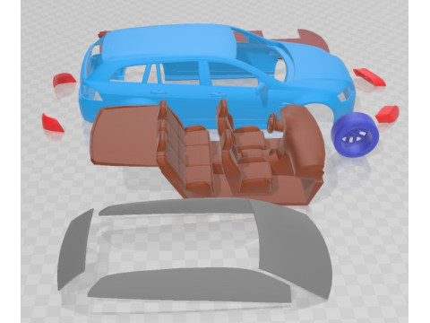 Holden VE II Commodore Sportwagon SSV 2011 Printable Car 3D प्रिंट मॉडल