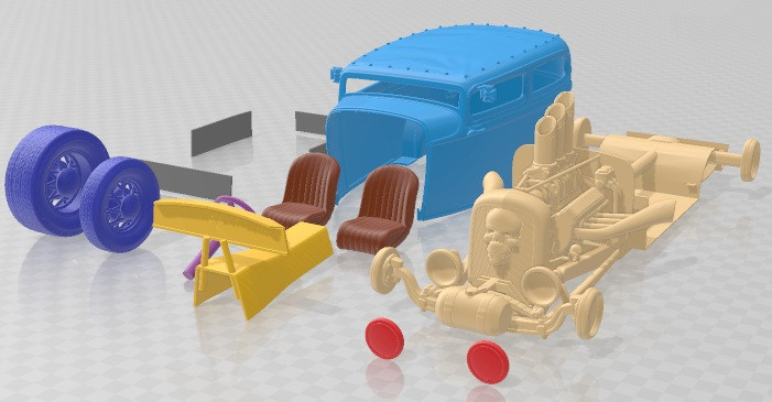 1929 Devil Printable Car 3D 打印模型 .c4d .max .obj .3ds .fbx .stl .blend