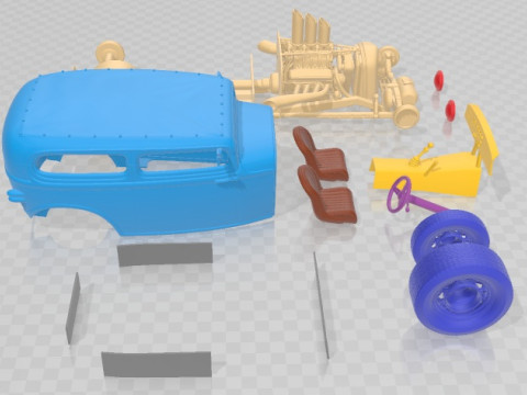 1929 Devil Printable Car 3D 打印模型