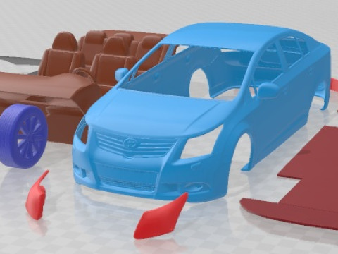Toyota Avensis 2009 Printable Car Model Cetak 3D