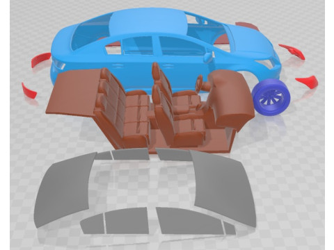 Toyota Avensis 2009 Printable Car 3D Принт Модель