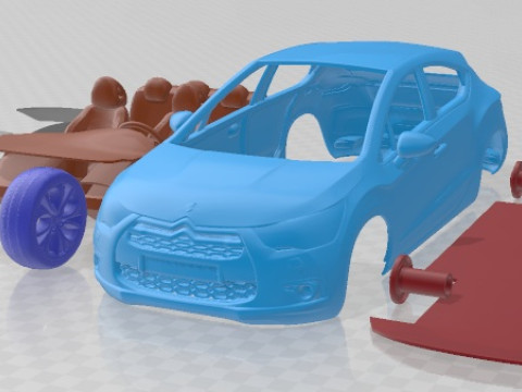 Citroen DS4 2012 Printable Car Modello di stampa 3D