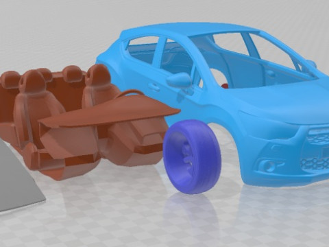 Citroen DS4 2012 Printable Car Model Cetak 3D