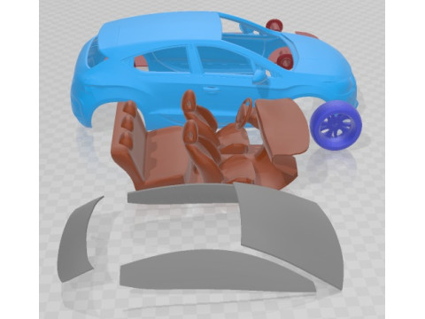Citroen DS4 2012 Printable Car Model Cetak 3D