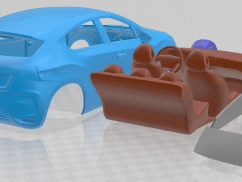 Citroen DS4 2012 Printable Car Model Cetak 3D