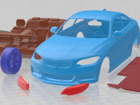 Mobil Cetak 2 Seri M Power Coupe F22 2014 Model Cetak 3D