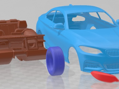 2 Series M Power Coupe F22 2014 Printable Car 3D Принт Модель