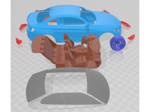 2 Series M Power Coupe F22 2014 Printable Car 3D Принт Модель