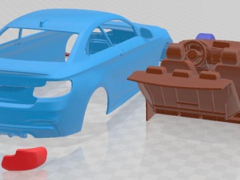2 Series M Power Coupe F22 2014 Printable Car 3D Принт Модель