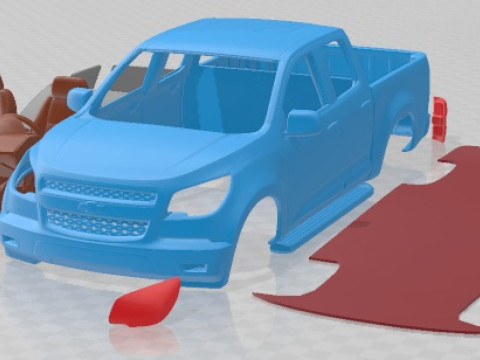Chevrolet Colorado 2012 Double Cab Printable Car Modello di stampa 3D
