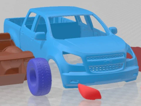 Chevrolet Colorado 2012 Double Cab Printable Car 3D Print Model